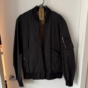 OJJ Men's Black Bomber Jacket